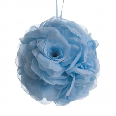 Koyal Rose Ball Wedding Flower Decoration 6 Inch Sky Blue