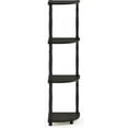 thumbnail image 5 of 5 Tier Corner Display Rack Multipurpose Shelving Unit, Dark Cherry/Black, 5 of 5