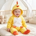 thumbnail image 6 of Baby Girls Long Sleeve Hooded Zipper Jumpsuit Chicken Costume Toddler Animal Costume Cosplay Costume Kids Halloween Costumes Size 0-18 Months, 6 of 9