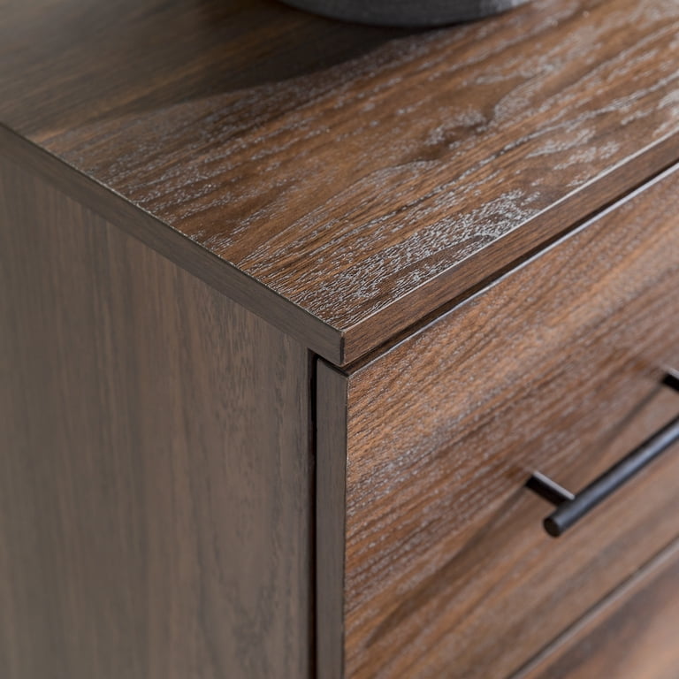 mixed material 3 drawer dresser medium brown Wood Dresser With 7 Drawers, Wooden Storage Closet For Bedroom, Solid main image 0