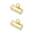 thumbnail image 3 of maskred Fashion Claw Clips Large Simple Style Handy Simple Style Sturdy Exquisite Accessories Barrettes for Women Gold/Rectangle 2Set, 3 of 6