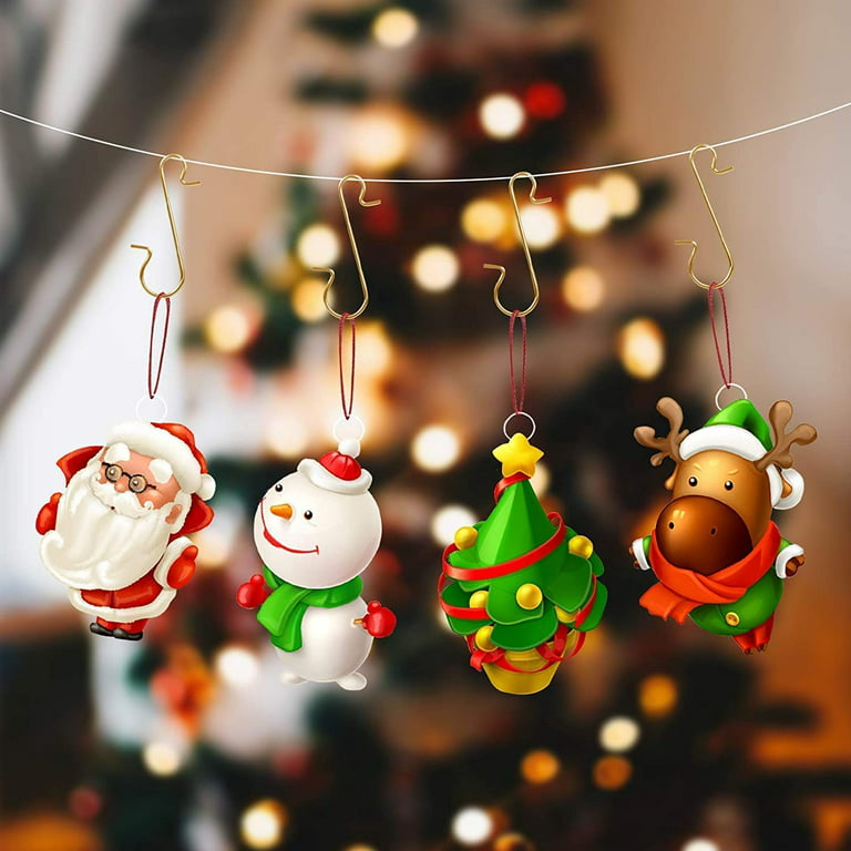 20pcs Christmas Tree Ornament Hooks Hanging Metal Hook Mini Hangers S  Shaped for Hanging Christmas Tree Decorations Xmas Hook - AliExpress
