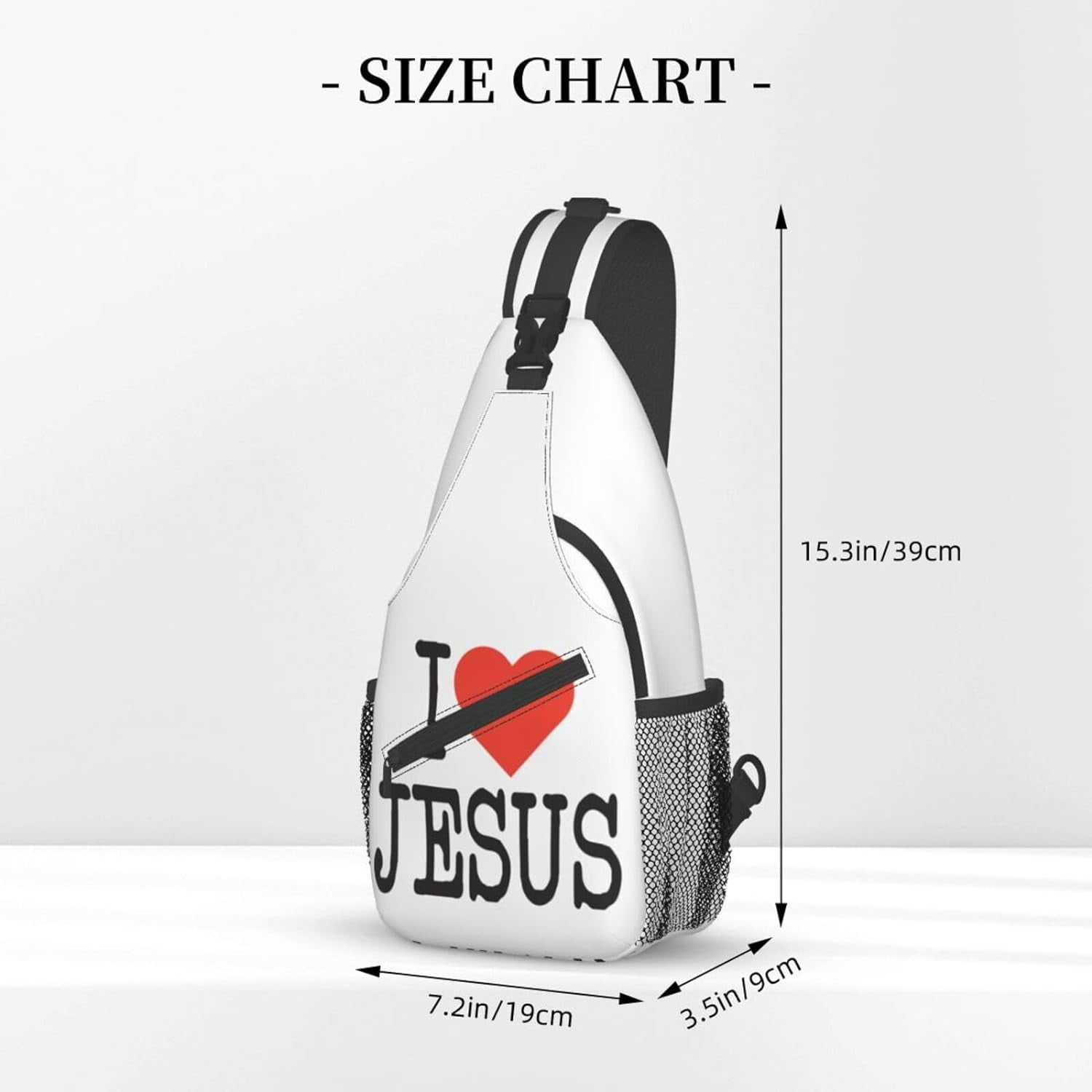 I Love Jesus Sling Bag Crossbody Hiking Travel Chest Bags Backpack Shoulder Daypack for Women Men