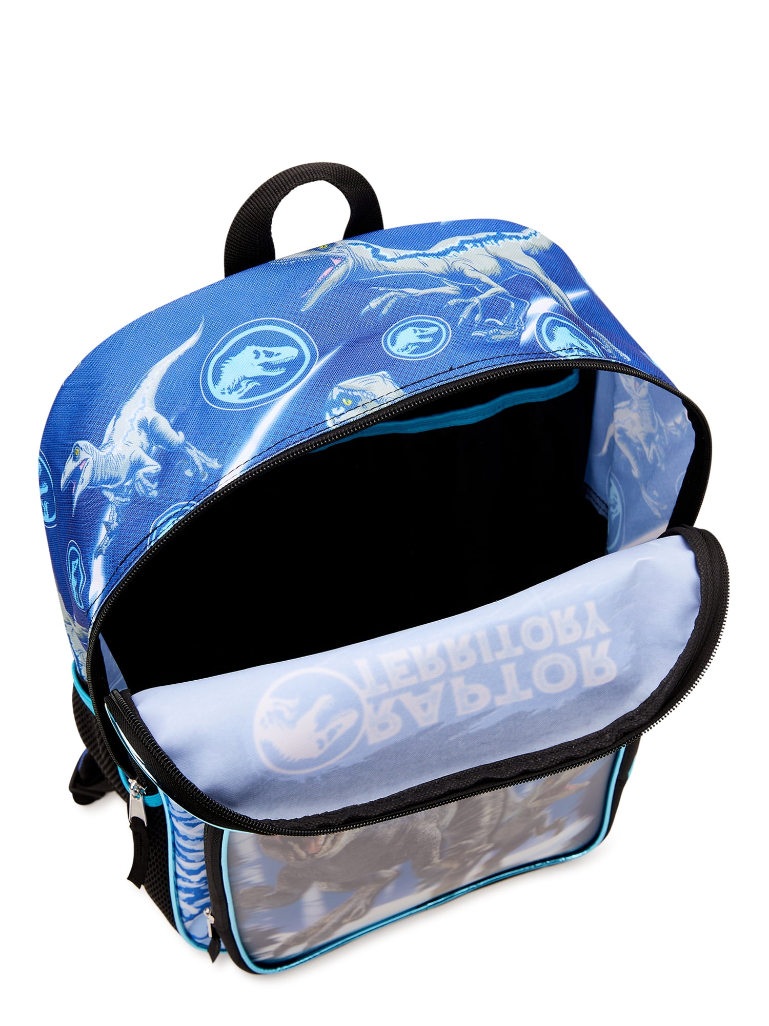 Bagtrotter Kindergarten-Rucksack 31 Cm – Jurassic World Dinosaurier Design, Schwarz-rot, Gepolsterte Träger