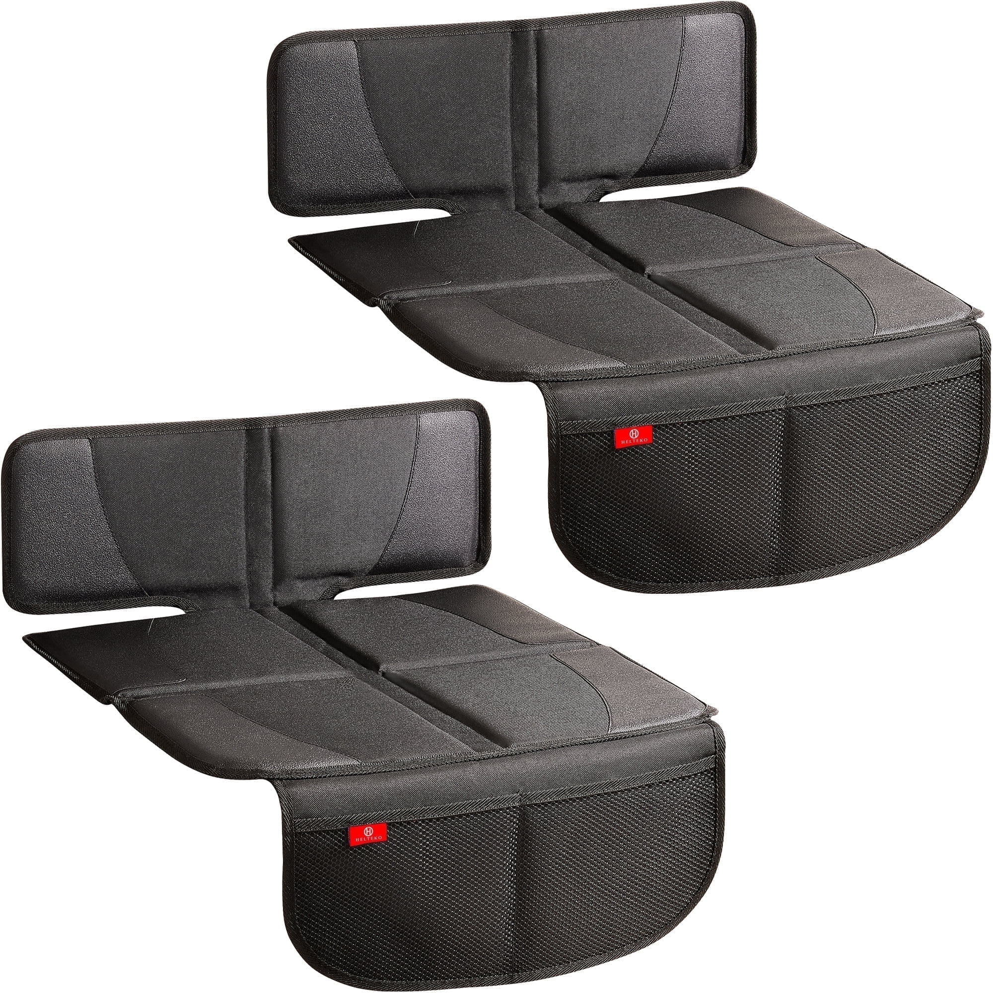 Helteko Car Seat Protector, Seat Cover Mat for Child Boosters, Polyester - 2 Pack, Black