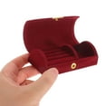 thumbnail image 3 of DECOMELODY Rectangular Small Jewelry Box 1Pack Dark Red Color Aesthetic Design for Women and Kids Daily Use, 3 of 8