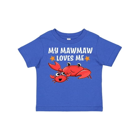 

Inktastic My Maw Maw Loves Me- Cute Crab Family Gift Toddler Boy or Toddler Girl T-Shirt
