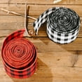 thumbnail image 4 of SPRING PARK 2m Lattice Christmas Wired Edge Ribbons Black Red Plaid Ribbon Black White Buffalo Plaid Ribbon and Burlap Craft Ribbon for DIY Gift Wrapping Christmas Crafts Decoration, 4 of 7