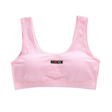 

Girls Sports Bra Kids Cotton Teenage Underwear Young Girl Training Bra Sports Student Thin Cup Teen Bra