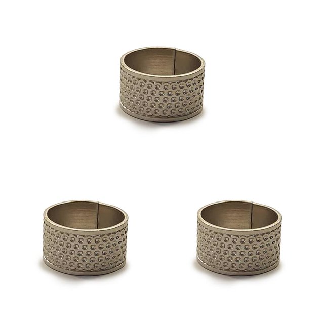 Ounissouiy Anillo de dedal de protección, dispositivos de para trabajo manual, accesorios de bordado artesanal de costura, plata gruesa profesional M Type1 NO1 Ounissouiy CBP212464