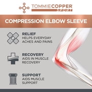 Tommie Copper Sport Spandex Compression Elbow Sleeve, Black, Adult Small/Medium, 1 Count per Pack