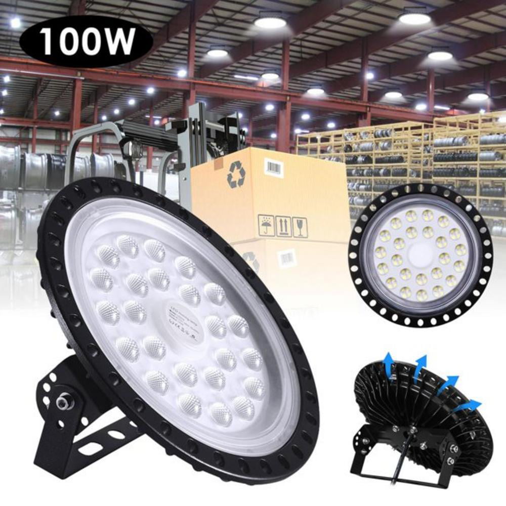 100W LED High Bay Light Warehouse Garage Lamp Hanging Chain Industrial Lamp IP65 