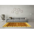 thumbnail image 3 of Ahgly Company Machine Washable Indoor Rectangle Abstract Yellow Modern Area Rugs, 5' x 7', 3 of 4