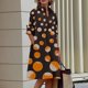 thumbnail image 1 of Women Solid Shirt Dress Summer Fashion Casual Turn-down Collar Pocket Long Sleeve Midi Dresses Female Sexy Dot Dresses Vestidos2XL Gao Jinjia LED, 1 of 2