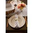 thumbnail image 4 of Contemporary Home Living Slipped Quatrefoil Cotton Table Runner - 108" - Stone Gray and White, 4 of 6