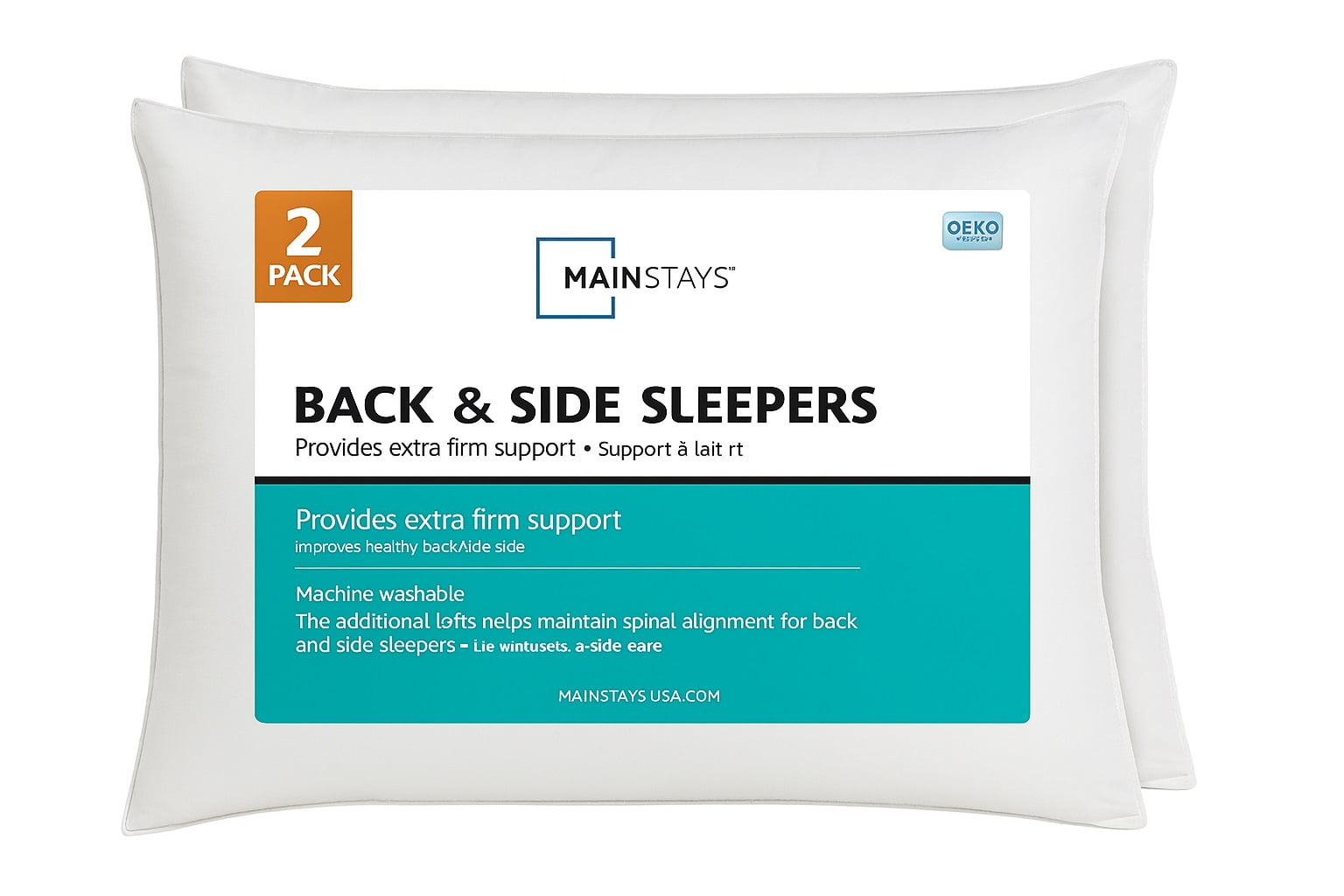 King Bed Pillow for Sleeping Pack,100% Microfiber Cover Down