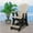 Black, variant on OS Home and Office Furniture Resin Fan Back Balcony Glider in Weatherwood/Black