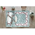thumbnail image 2 of Vargottam Placemats- Placemat For Dining Table, Set Of 4- Printed & Reversible CottonNapkin-IndoorPlacematsFor Home & Kitchen Dining Table- Asian Batik (Teal Blue), 2 of 5