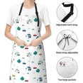 thumbnail image 6 of Uemuo Cartoon House Car Pattern Waterproof Apron Adjustable Dishwasher Apron- Apron for Women Men Heavy Duty Work Apron for Dishwashing Chemical Lab, 6 of 9