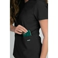thumbnail image 3 of Medgear Celeste Women's Stretch Scrubs Set with Cross Over Neckline Top and Slim Leg Pants, 3 of 4