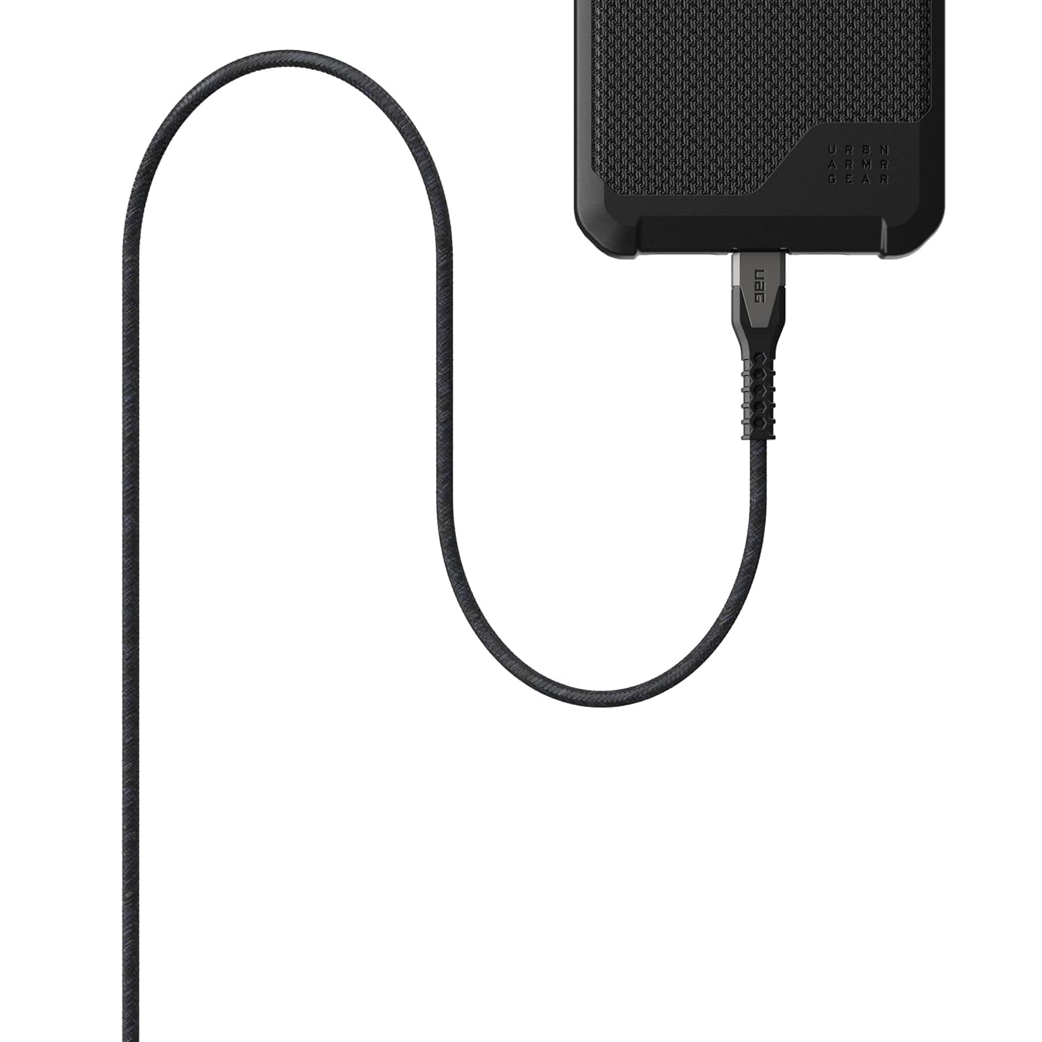 UAG Rugged Kevlar Power Cable USBC to Lightning 5ft/1.5m 30W MFi Certified Reinforced Fast Charging Cable Compatible with iPhone 14 Pro Max, 14 Pro, 14 Plus, 14, Black/Gray by URBAN ARMOR GEAR