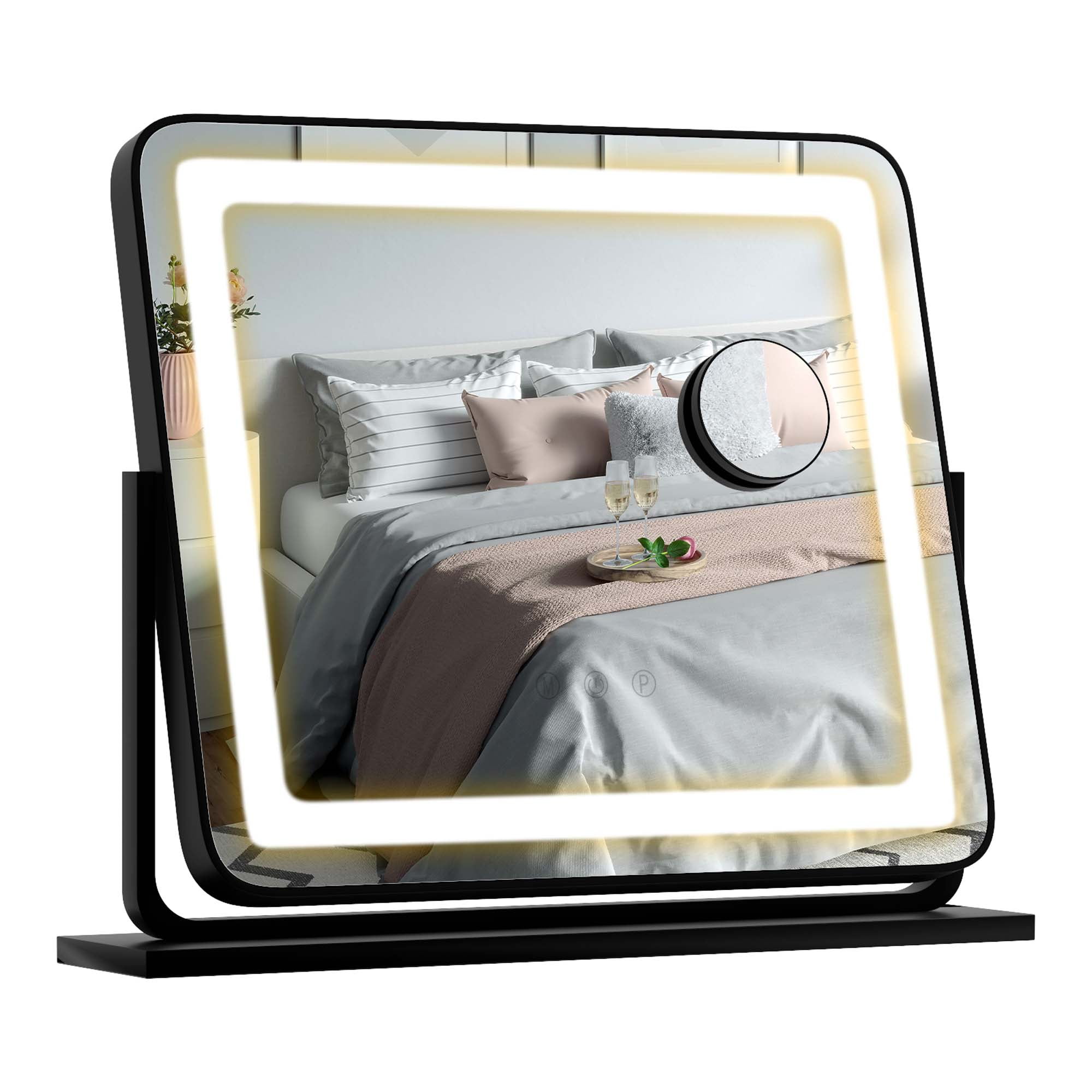 Costway Hollywood Vanity Makeup Mirror with 3Color LED Lights & Smart
