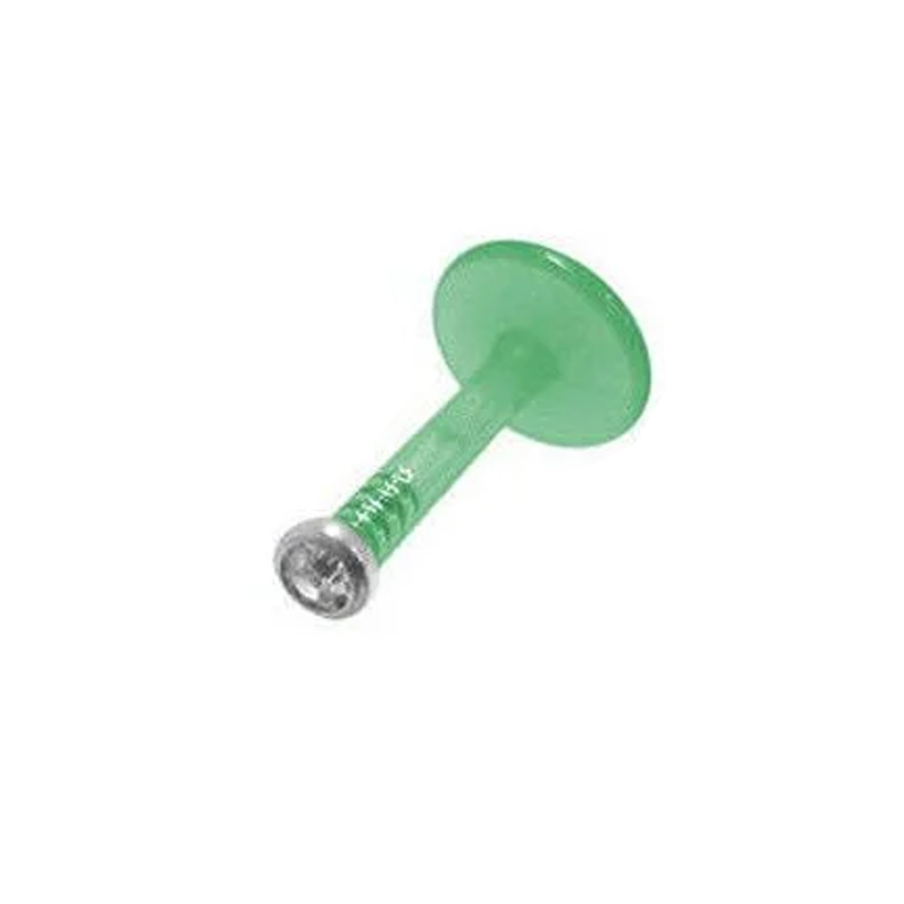 BodyJewelryOnline 16G Flexible Threadless Push-In Labret Monroe Lip Jewelry 1.8mm Clear Gem Women