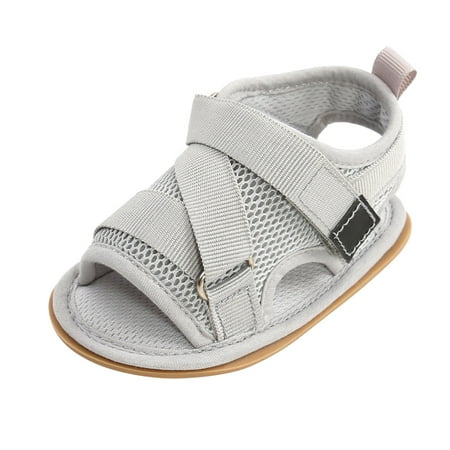 

Baby Girls Boys Summer Sandals Toddler Kids Boys Girl Paste Soild Colour The Floor Barefoot Non-Slip First Walkers Prewalker Sandals 0-18M