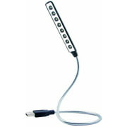 Daffodil ULT05 USB LED Light - 8 Super Bright LED Reading Lamp - No Batteries Needed - PC & Mac Compatible (Black)