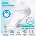 thumbnail image 2 of CAILDANL Men's Athletic Cushioned Ankle Socks Comfort Wicking Anti-Blister Running Sock 5 Pairs, 2 of 7