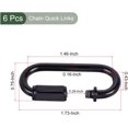 thumbnail image 2 of HUGFEGWE 6 Pcs Chain Connectors, Chain Locking Quick Link, Great for Light, Key, Camping, Backpack, Rope (Black, 4mm Thick) CJB91-57743, 2 of 5