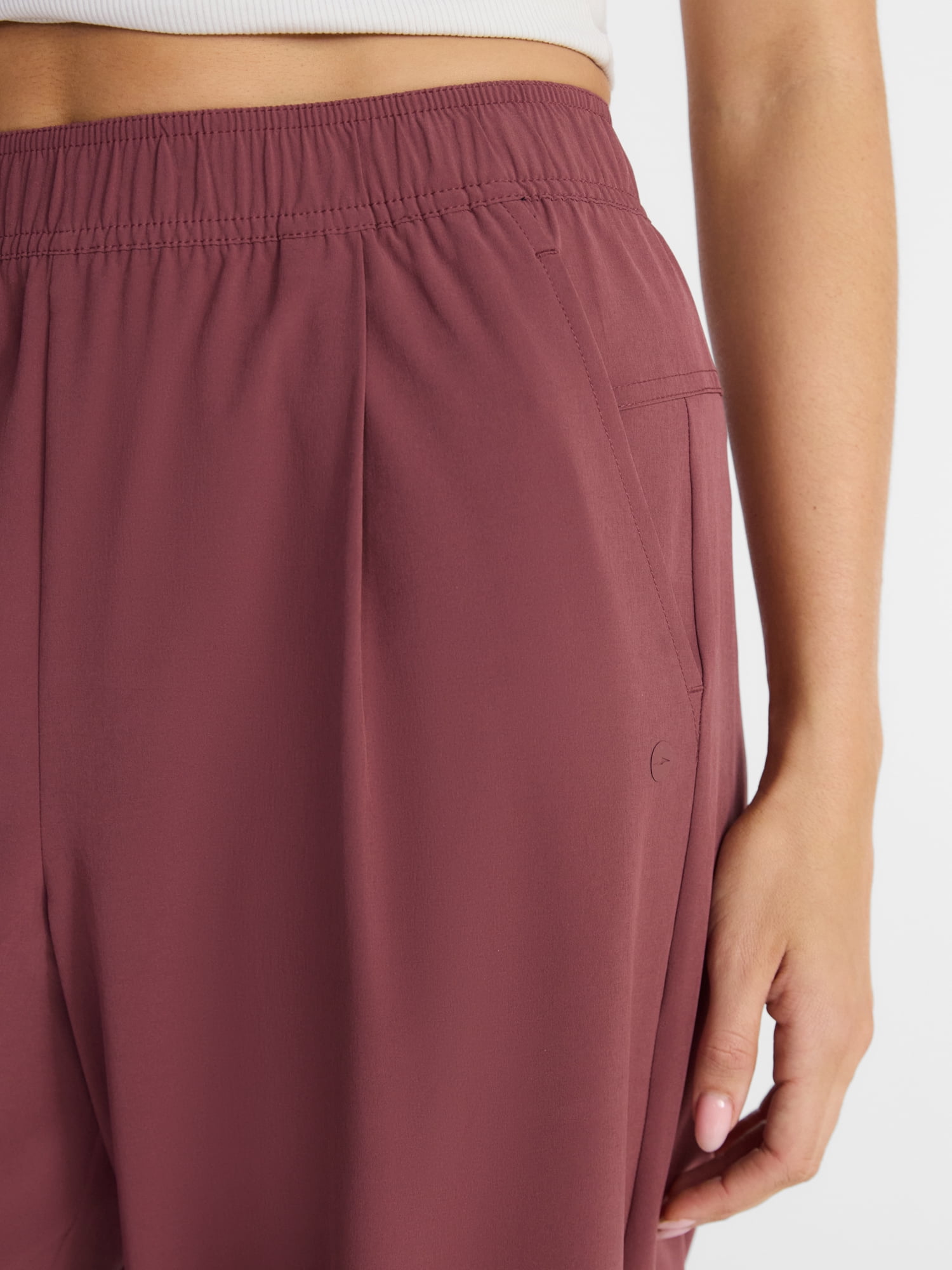 Avia Women's and Women's Plus FeatherStretch Woven Wide Leg Pants, 30'' Inseam, Sizes XS-4X