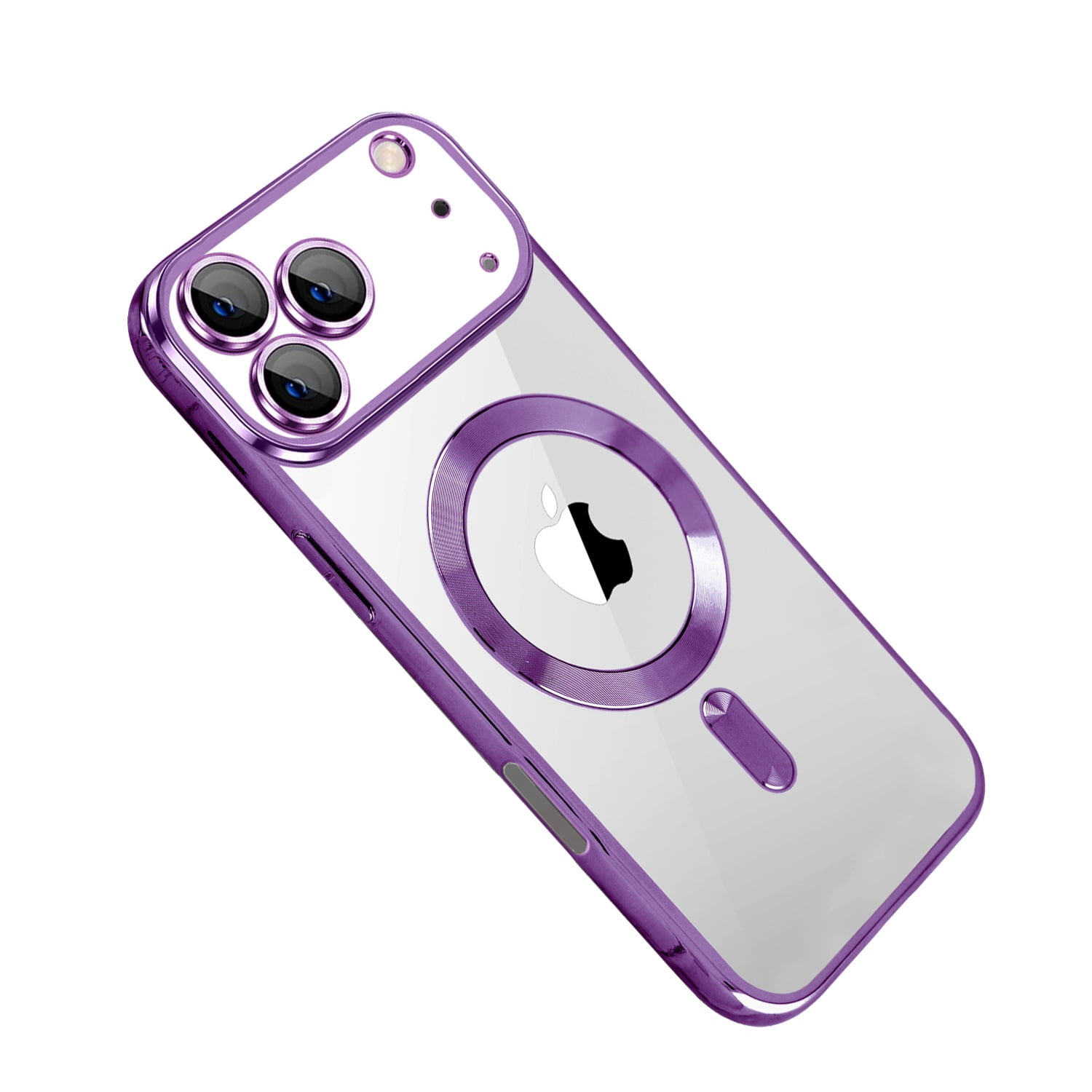Slim Clear Protective Case with Shiny Finish for iPhone 17 Pro Max - Purple