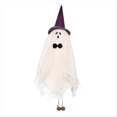 thumbnail image 1 of 1PCS Halloween Hanging Ghosts with Purple Witch Hat Decorations, 1 of 5