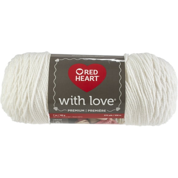Fil à Tricoter Red Heart With Love-Blanc