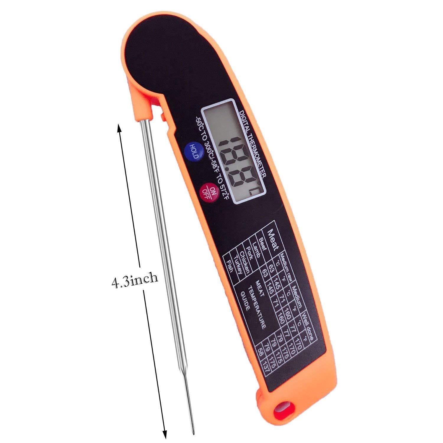 LAATIKUI Meat thermometer food grill measurement waterproof probe thermometer