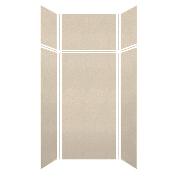 Transolid Swkx36367224 Saramar 36" W X 36" D X 96" H Six Panel Shower Wall Kit - Cashew