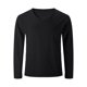 thumbnail image 5 of pstuiky manga larga para hombre, Camiseta deportiva de manga larga con cuello redondo y bolsillo informal de colores sólidos para hombre Tops de hombre s, 5 of 6