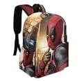 thumbnail image 2 of Deadpool Dead Pool-theme Backpack, Campus style schoolbag Bookbag with Adjustable Shoulder Straps And Large Zip Compartment, Unisex Travel Bags.17", 2 of 6