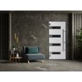 thumbnail image 4 of Front Exterior Prehung Steel Door / Ronex 0131 Black Enamel / Stainless Inserts Entry Metal Modern Painted W36" x H80" Right hand Inswing, 4 of 5