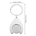 thumbnail image 2 of Greenadscape 2Pcs Trolley Coin Holder Keychains Metal Shopping Cart Token Silver 11.8X1.3X0.4In, 2 of 7