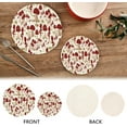 thumbnail image 4 of FREEAMG Autumn Red Mushroom Round Cotton Thread Weave Trivets for Hot Dishes Set of 2 Sizes 7 Inch & 9.5 Inch Diameter Coasters Trivet Mats Potholders Hot Pads, 4 of 7