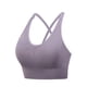 thumbnail image 1 of Sujetador deportivo sin aros de talla grande europeo y americano, estilo chaleco, fruncido, transpirable, a prueba de golpes, para fitness, yoga y deportes, 1 of 6