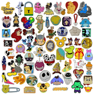 Disney Pins 75 Assorted Pin Trading Lot