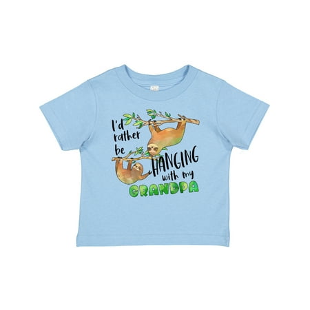 

Inktastic Id Rather Be Hanging with My Grandpa- Cute Sloths Gift Baby Boy or Baby Girl T-Shirt