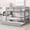 Grey, variant on HICOMILA Twin Over Twin Rubber Wood Bunk Bed with Pull Out Trundle, Convertible into 2 Separate Twin Beds, Built-In Ladder & Full Safety Guardrails, Espresso