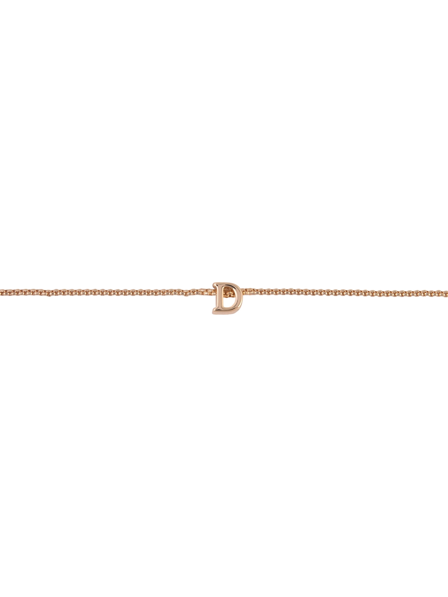 Time and Tru Goldtone 2-Row Rhinestone and Initial "D" Necklace