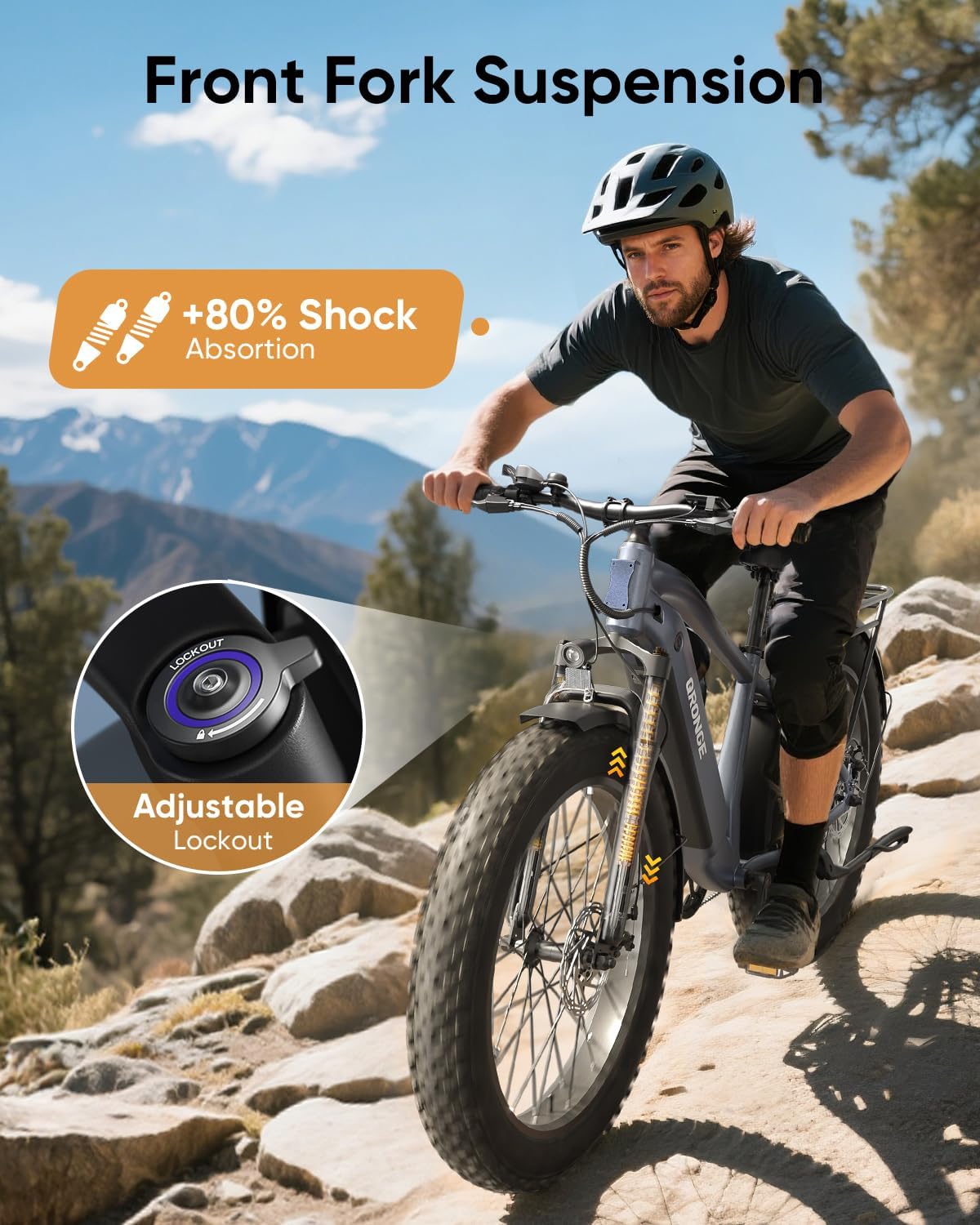 2 Pack Electric Bikes for Adults 1800W Peak Motor up to 70Miles Range 28 mph Max Speed 26" x 4" Fat Tire Mountain E Bike 48V 15AH Battery 7 Speed off Road Ebike Front Fork Suspension, UL2849 by SGS