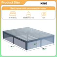 King Size Platform Bed Frame with Fabric Cover 16 Inch,Heavy Duty Metal