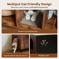 thumbnail image 6 of JanflyHome Cat Litter Box Enclosure, Farmhouse TV Stand Litter Box Cabinet Furniture with Scratching Board,  End Side Table Cat Washroom, Vintage Brown, 6 of 11